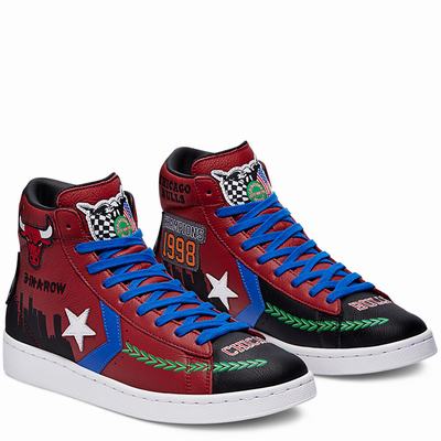 Férfi Converse x Chinatown Market "Chicago Bulls Championship Jacket" Pro Leather Magasszárú Cipő CO